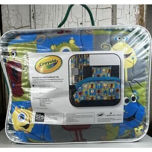 Crayola Dream In Color Bedding Collection Monster Friends Twin Comforter Set New